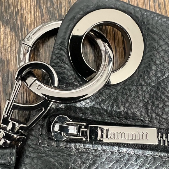 NWOT Hammitt Nash Large Black Crossbody Clutch Convertible Bag Gunmetal Hardware - Picture 7 of 10